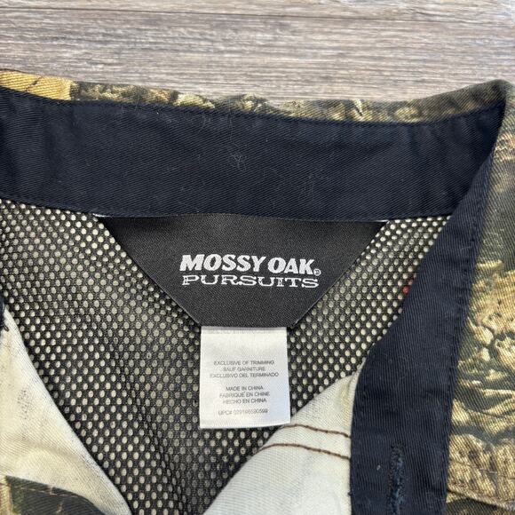 Mossy Oak Shirt Pursuits Camouflage Mens L Mesh Lined Outdoors Button Realtree - Picture 4 of 8